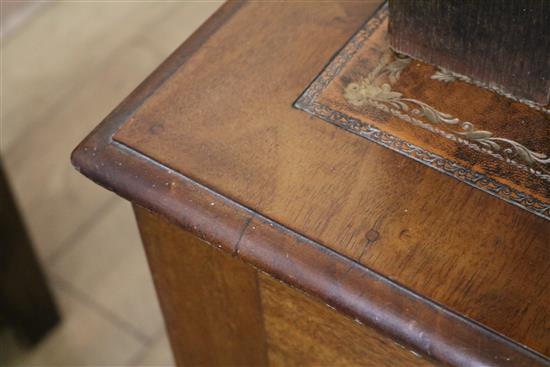 A Victorian mahogany kneehole desk W. 117cm